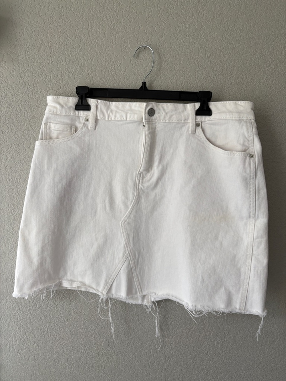Old Navy White Denim Mini Skirt
